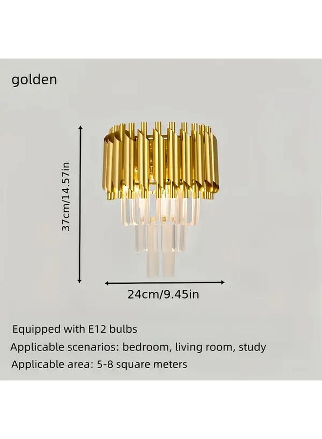 Black Modern Minimalist LED Tri Color Changing Crystal Wall Light Dimmable - Image 4